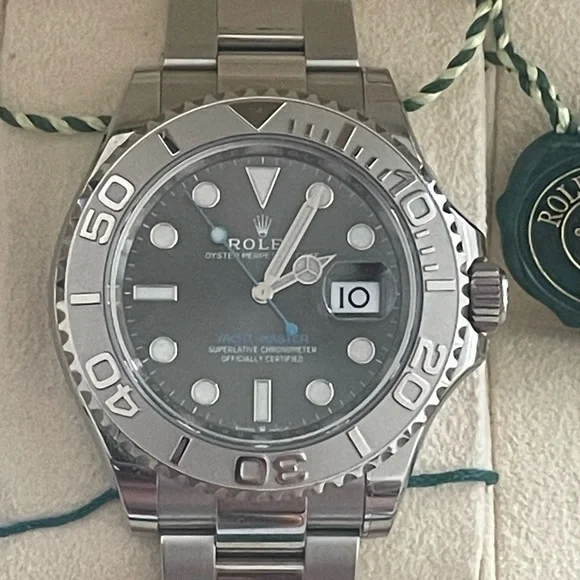 Rolex Yacht Master Stainless Steel Platinum Bezel - Picture 4 of 4